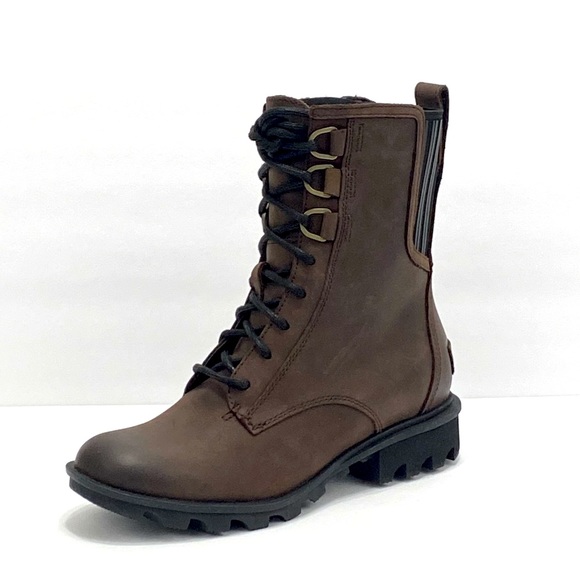 New Sorel Women’s Phoenix Leather Combat Boots - Picture 8 of 13